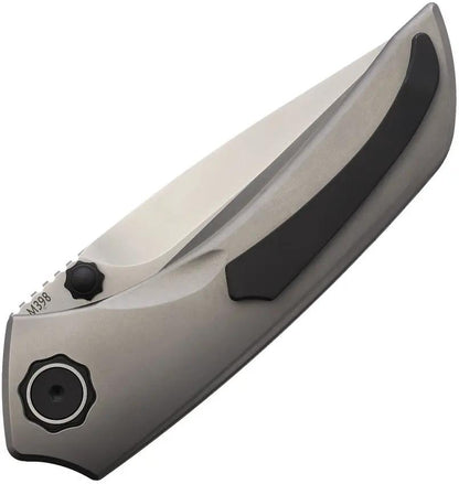 Poikilo Blade Tuna Linerlock Ti PSW Tuna S2 Ti - Pearlescent Stonewash Blade With Blackened Titanium Accents by Poikilo Blade