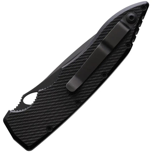 Piranha Knives Auto Mini Predator Button Lock - Automatic Opening, 3.5 Inch CPM S30V Serrated Blade by Piranha Knives