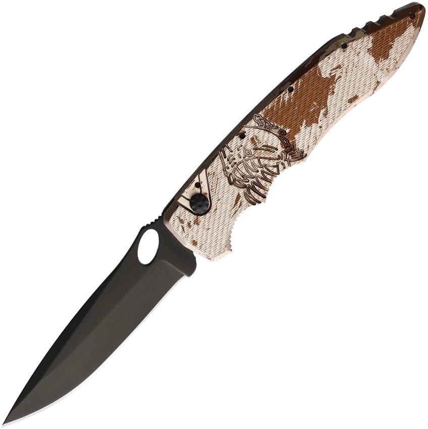 Piranha Knives Auto Mini Predator Button Lock P-11CT by Piranha Knives