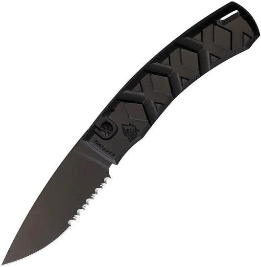 Piranha Knives Auto X Button Lock Black P-14BKTS by Piranha Knives
