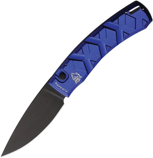 Piranha Knives Auto X Button Lock Blue P-14BT by Piranha Knives