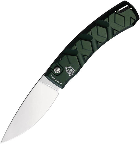 Piranha Knives Auto X Button Lock Green P-14G by Piranha Knives