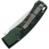 Piranha Knives Auto X Button Lock Green P-14G - Automatic Opening Folding Knife With 3.25in 154CM Blade by Piranha Knives