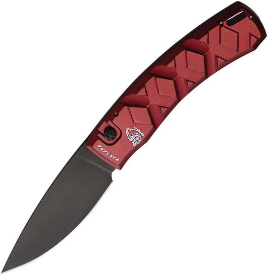 Piranha Knives Auto X Button Lock Red P-14RT by Piranha Knives