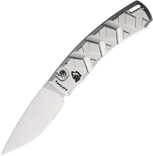 Piranha Knives Auto X Button Lock Silver P-14S by Piranha Knives