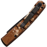 Piranha Knives Auto Virus Button Lock Camo P-15CT - Automatic Opening Folding Knife With Black DLC CPM S30V Blade by Piranha Knives