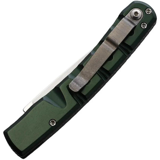 Piranha Knives Auto Virus Button Lock Green P-15G - Automatic Opening, CPM S30V Blade by Piranha Knives