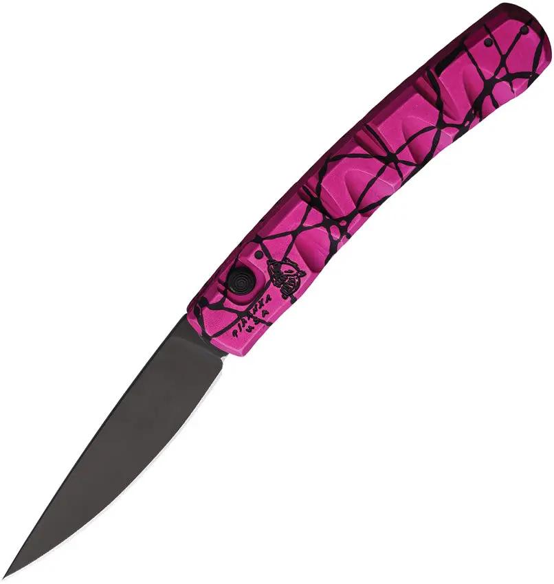 Piranha Knives Auto Virus Button Lock Pnk P-15PKT by Piranha Knives