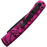 Piranha Knives Auto Virus Button Lock Pnk P-15PKT by Piranha Knives