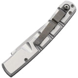 Piranha Knives Auto Virus Button Lock Silver P15S Automatic Opening Knife With CPM S30V Blade by Piranha Knives