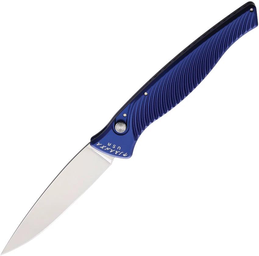 Piranha Knives Auto DNA Button Lock Blue P-16B by Piranha Knives