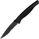 Piranha Knives Auto DNA Button Lock Black P-16BKTS by Piranha Knives