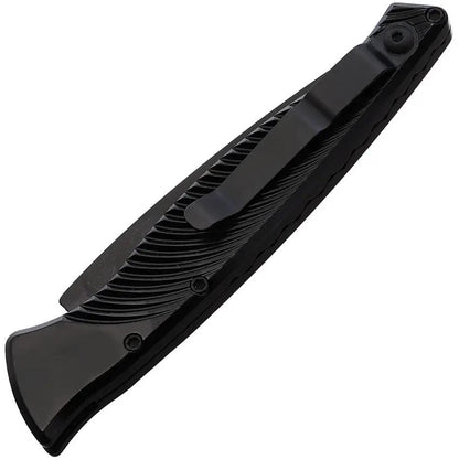 Piranha Knives Auto DNA Button Lock Black P-16BKTS by Piranha Knives