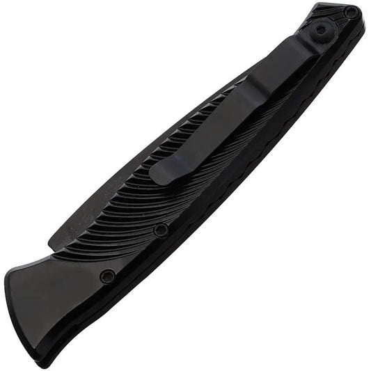 Piranha Knives Auto DNA Button Lock Black P-16BKTS by Piranha Knives