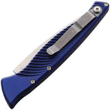 Piranha Knives Auto DNA Button Lock Blue P-16B - Automatic Opening EDC Knife with CPM S30V Blade by Piranha Knives
