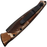 Piranha Knives Auto DNA Button Lock Camo P-16CT - Automatic Opening, 3.25 Inch CPM S30V Black DLC Blade, Camo Aluminum by Piranha Knives