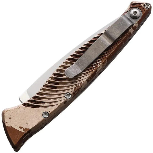 Piranha Knives Auto DNA Button Lock Camo P-16C - Automatic Opening, CPM S30V Blade, Aluminum Handle by Piranha Knives