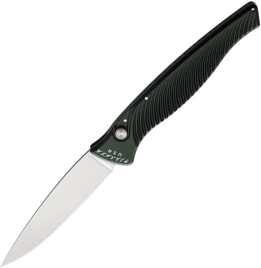 Piranha Knives Auto DNA Button Lock Green P-16G by Piranha Knives
