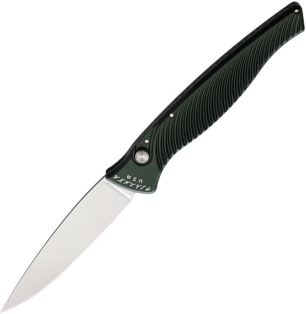 Piranha Knives Auto DNA Button Lock Green P-16G by Piranha Knives