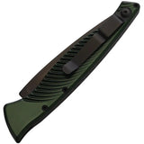 Piranha Knives Auto DNA Tactical Button Lock P-16GT - Automatic Opening S30V Blade OD Green Aluminum Handle by Piranha Knives