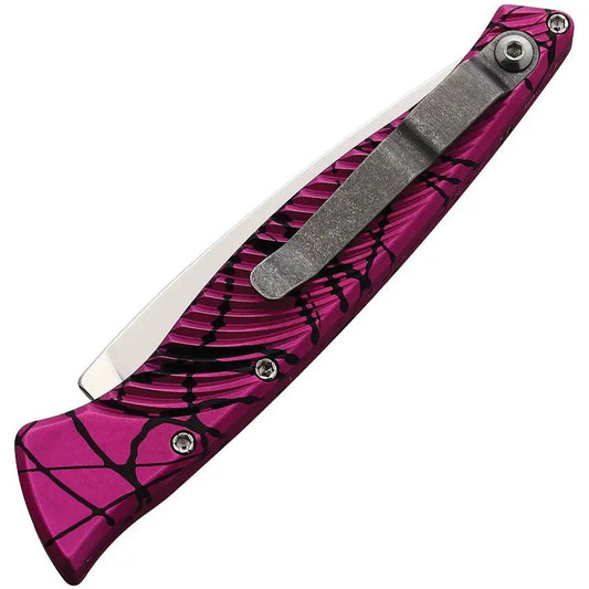 Piranha Knives Auto DNA Tactical Pink P-16PK - Automatic Opening Knife With CPM S30V Blade And Pink Aluminum Handle by Piranha Knives