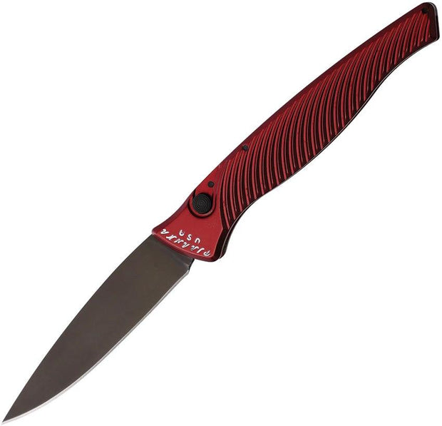 Piranha Knives Auto DNA Button Lock Red P-16RT by Piranha Knives