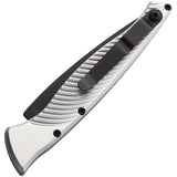 Piranha Knives Auto DNA Button Lock Silver P-16ST - Automatic Opening Folding Knife With CPM S30V Blade by Piranha Knives