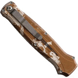 Piranha Knives Auto Rated-R OTF Camouflage P-19C - 3.5 Inch 154CM Clip Point Blade With Camouflage Aluminum Handle by Piranha Knives