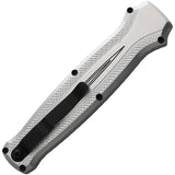 Piranha Knives Auto Rated-R OTF Silver P-19ST - Fast Opening Auto Knife With 3.5 Inch Clip Point Blade by Piranha Knives