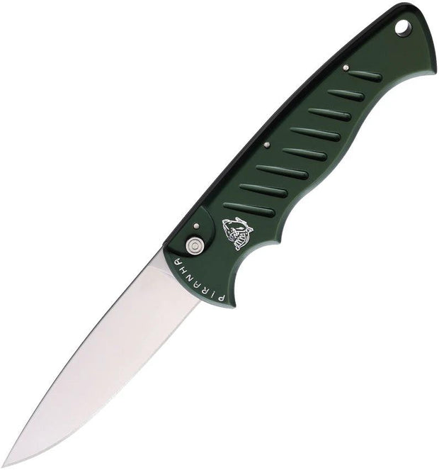 Piranha Knives Auto Pocket Button Lock Grn P-1G by Piranha Knives