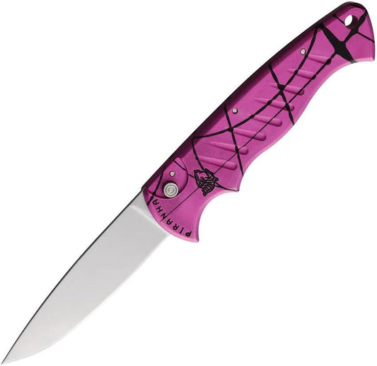 Piranha Knives Auto Pocket Button Lock Pink P-1PK by Piranha Knives