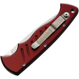Piranha Knives Auto Pocket Button Lock Red P-1R - Automatic Opening With Satin 154CM Blade by Piranha Knives