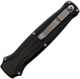 Piranha Knives Auto Rated-X OTF - Automatic Opening Dagger Blade, 3.5in 154CM Stainless, Black Aluminum Handle by Piranha Knives