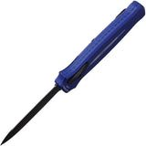 Piranha Knives Auto Rated-X OTF Blue P-20BT - Blue Aluminum Handle, 3.5-Inch Dagger Blade, 154CM Stainless by Piranha Knives