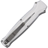 Piranha Knives Auto Rated-X OTF Silver P-20S - Automatic Opening Knife With 154CM Double Edge Blade by Piranha Knives