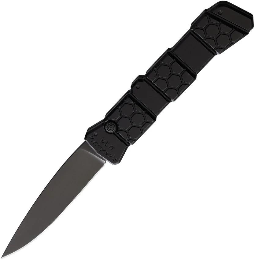 Piranha Knives Auto 21 Button Lock Black P-21BKT by Piranha Knives