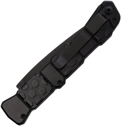 Piranha Knives Auto 21 Button Lock - Automatic Opening With CPM S30V Black Serrated Blade by Piranha Knives