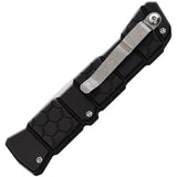 Piranha Knives Auto 21 Button Lock - 3.5in CPM S30V Spear Point Blade, Black Aluminum Handle by Piranha Knives