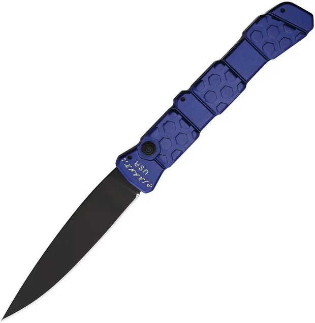 Piranha Knives Auto 21 Button Lock Blue P-21BT by Piranha Knives