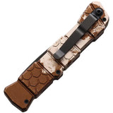 Piranha Knives Auto 21 Button Lock - Camo Aluminum Handle DLC Coated CPM S30V Spear Point Blade by Piranha Knives