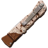 Piranha Knives Auto 21 Button Lock Camo P-21C - Automatic Opening With CPM S30V Spear Point Blade by Piranha Knives