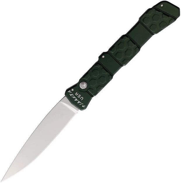 Piranha Knives Auto 21 Button Lock Green P-21G by Piranha Knives