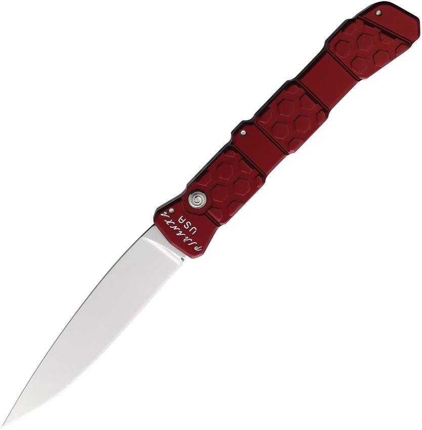 Piranha Knives Auto 21 Button Lock Red P-21R by Piranha Knives