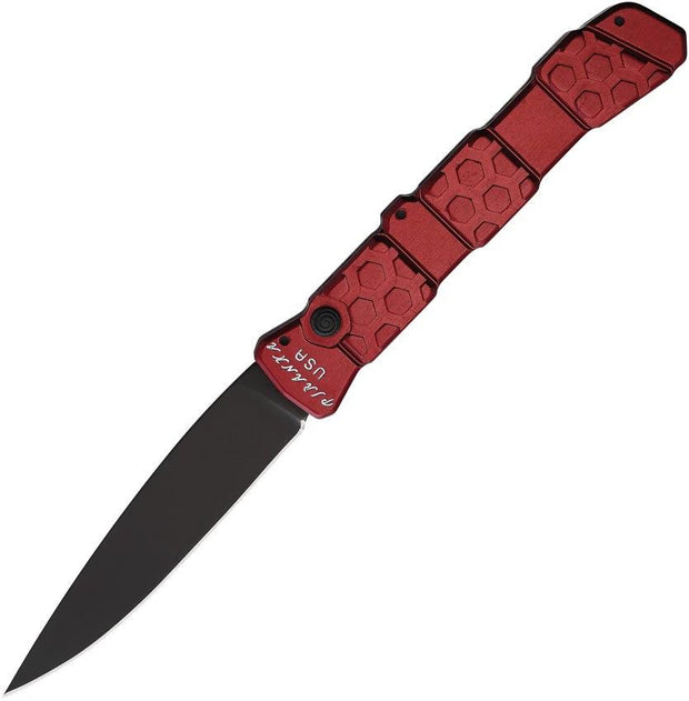 Piranha Knives Auto 21 Button Lock Red P-21RT by Piranha Knives