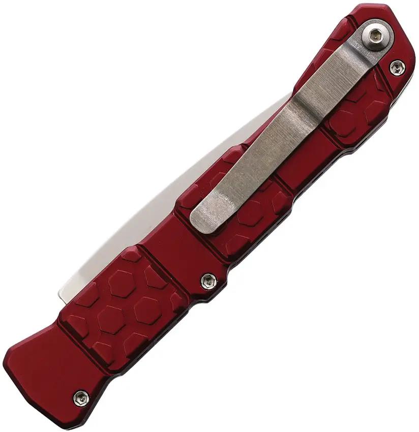 Piranha Knives Auto 21 Button Lock Red - Automatic Opening EDC Knife With CPM S30V Blade by Piranha Knives