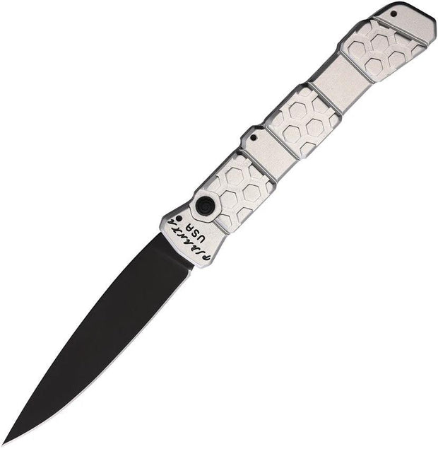 Piranha Knives Auto 21 Button Lock Silver P-21ST by Piranha Knives