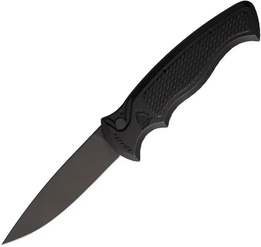 Piranha Knives Auto Velocity Button Lock Blk P-26BKT by Piranha Knives