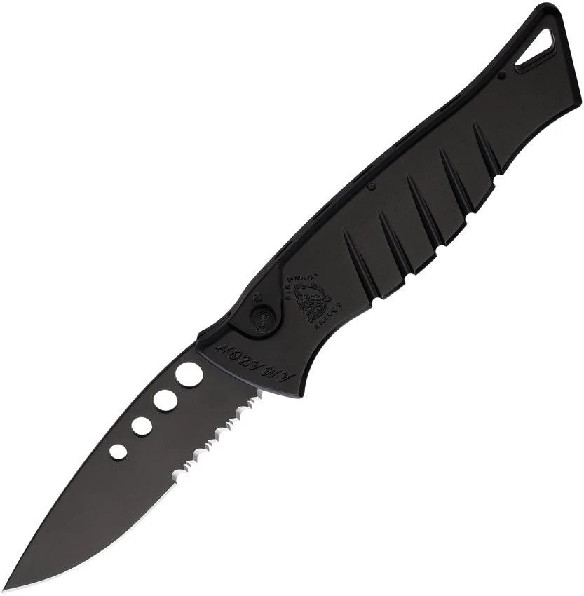 Piranha Knives Auto Amazon Button Lock Blk P-3BKTS by Piranha Knives