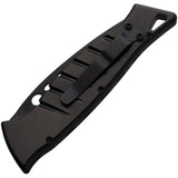 Piranha Knives Auto Amazon Button Lock - Black 154CM Partially Serrated Blade Aluminum Handle Pocket Clip by Piranha Knives