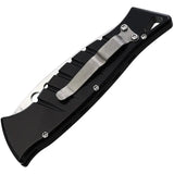 Piranha Knives Auto Amazon Button Lock Knife - 3.25in 154CM Stainless Blade 4.63in Closed Black Aluminum Handle by Piranha Knives